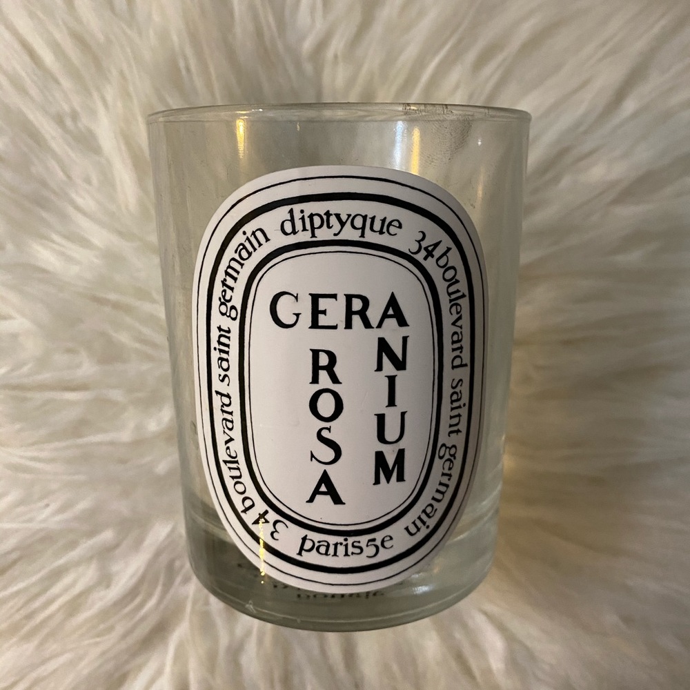 Empty Diptyque Geranium Rosa Candle